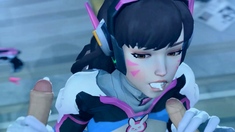 Lovely DVa Gets a Huge Cock in Her Little Mouth